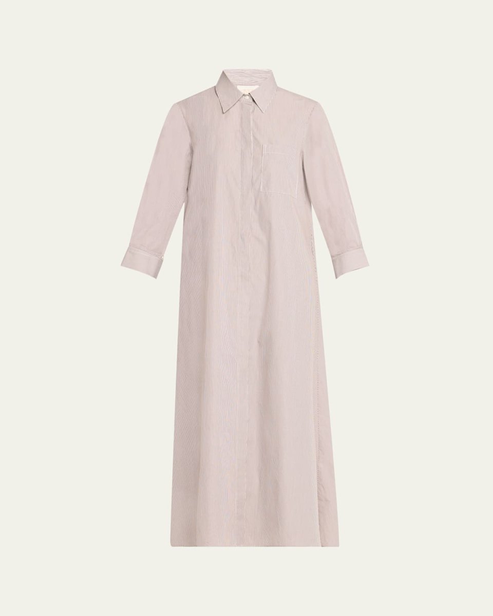 Jennys Striped Maxi Shirtdress